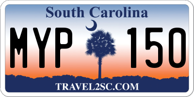 SC license plate MYP150