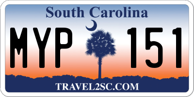 SC license plate MYP151