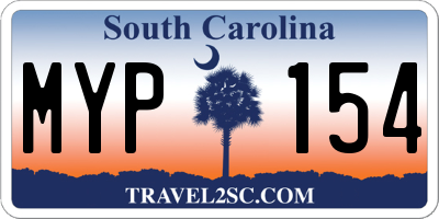 SC license plate MYP154