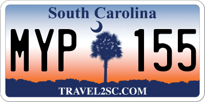 SC license plate MYP155