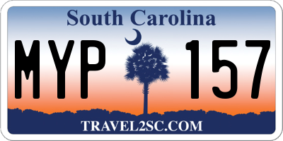 SC license plate MYP157