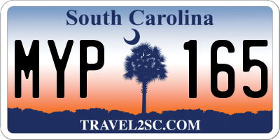 SC license plate MYP165