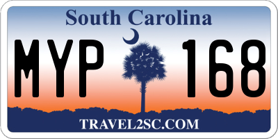 SC license plate MYP168