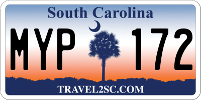SC license plate MYP172