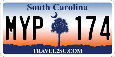 SC license plate MYP174
