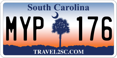 SC license plate MYP176