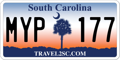 SC license plate MYP177