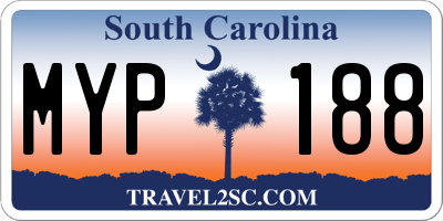 SC license plate MYP188