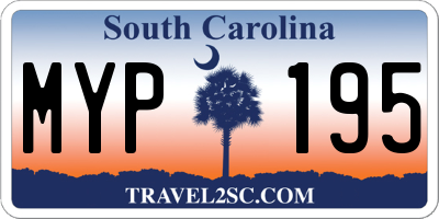 SC license plate MYP195