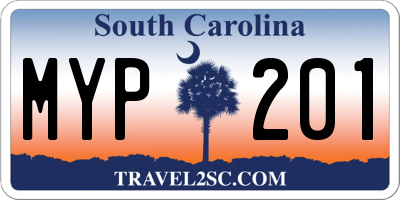 SC license plate MYP201