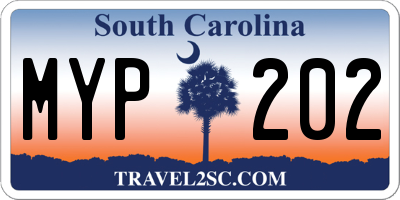 SC license plate MYP202