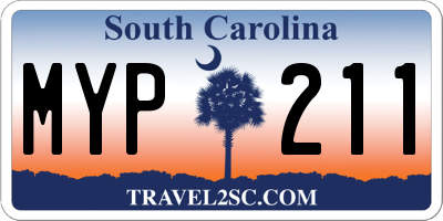 SC license plate MYP211