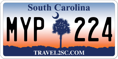 SC license plate MYP224