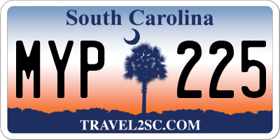 SC license plate MYP225