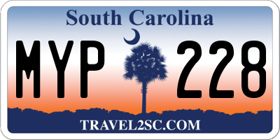 SC license plate MYP228