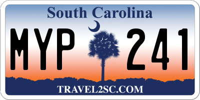 SC license plate MYP241