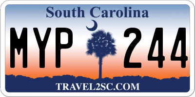 SC license plate MYP244