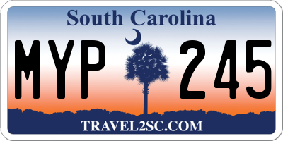 SC license plate MYP245