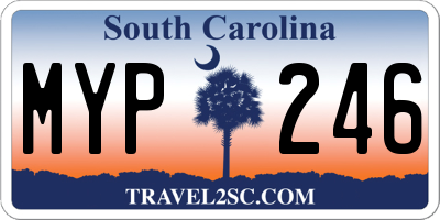 SC license plate MYP246