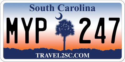 SC license plate MYP247