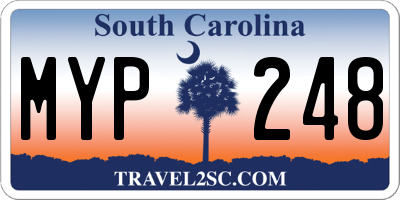 SC license plate MYP248