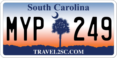 SC license plate MYP249