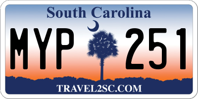SC license plate MYP251