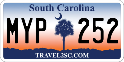 SC license plate MYP252
