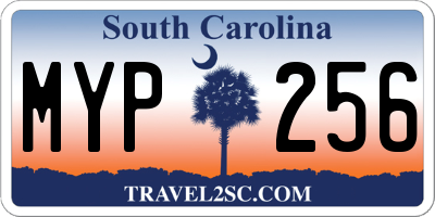 SC license plate MYP256