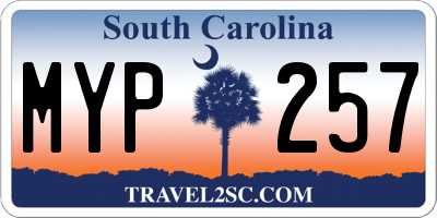 SC license plate MYP257