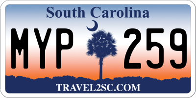 SC license plate MYP259