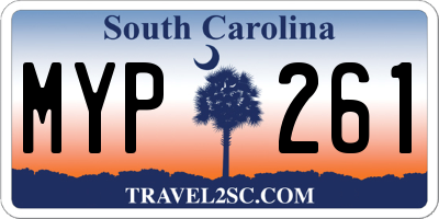 SC license plate MYP261
