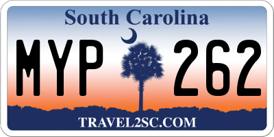 SC license plate MYP262