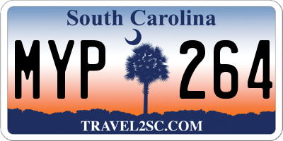 SC license plate MYP264