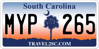 SC license plate MYP265