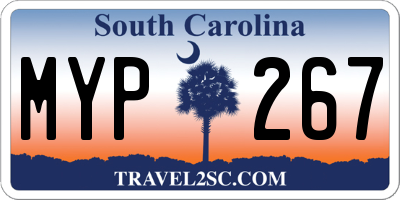SC license plate MYP267