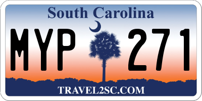 SC license plate MYP271