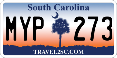 SC license plate MYP273