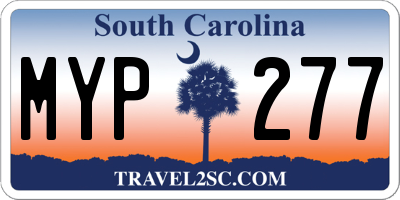 SC license plate MYP277