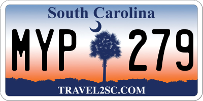 SC license plate MYP279