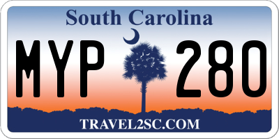 SC license plate MYP280