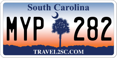SC license plate MYP282