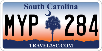 SC license plate MYP284