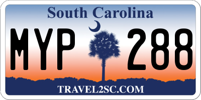 SC license plate MYP288