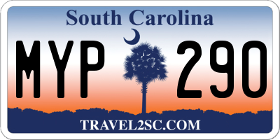 SC license plate MYP290