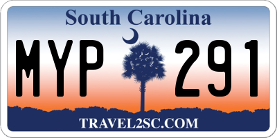 SC license plate MYP291