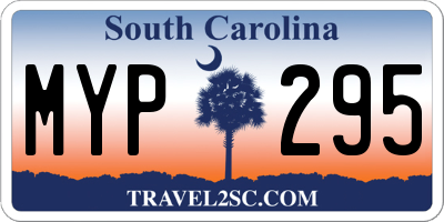 SC license plate MYP295