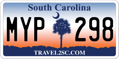SC license plate MYP298