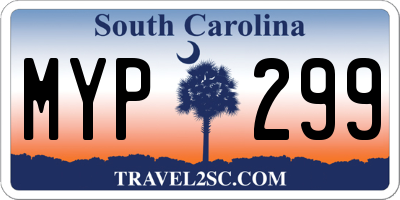 SC license plate MYP299