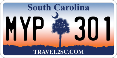 SC license plate MYP301